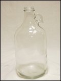 64 oz. / Half gallon. 20 410 Flint/Clear Round Glass Jug