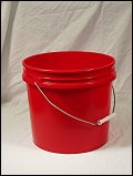 3.5 Gallon. 20 410 Red Heavy Duty Plastic Pail