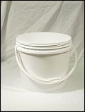 3.5 Gallon. 20 410 White Threaded Plastic Pail