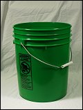 5 Gallon. 20 410 Green Heavy Duty Plastic Pail