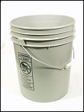 5 Gallon. 20 410 Gray Heavy Duty Plastic Pail