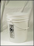 5 Gallon. 20 410 Natural Heavy Duty Plastic Pail