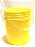 5 Gallon. 20 410 Yellow Heavy Duty Plastic Pail