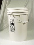 6 Gallon. 20 410 White Heavy Duty Plastic Pail