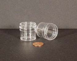  1/4 oz.   33 400 Clear  Regular Wall  Plastic   Jar