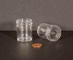  1/2 oz.   33 400 Clear  Regular Wall  Plastic   Jar