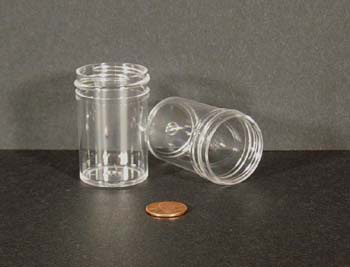  1 oz.   38 400 Clear  Regular Wall  Plastic   Jar