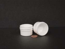  1/2 oz.   43 400 White  Regular Wall  Plastic   Jar