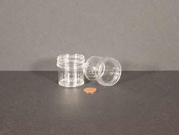  1 oz.   43 400 Clear  Regular Wall  Plastic   Jar