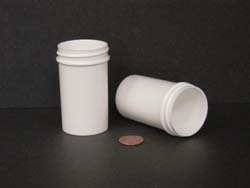  2 oz.   43 400 White  Regular Wall  Plastic   Jar