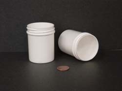  2 oz.   48 400 White  Regular Wall  Plastic   Jar