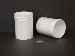  3 oz.   53 400 White  Regular Wall  Plastic   Jar