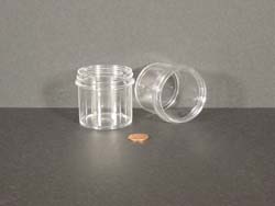  3 oz.   58 400 Clear  Regular Wall  Plastic   Jar