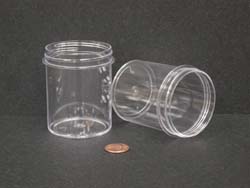  4 oz.   58 400 Clear  Regular Wall  Plastic   Jar