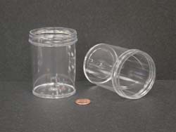  6 oz.   63 400 Clear  Regular Wall  Plastic   Jar