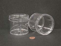  4 oz.   70 400 Clear  Regular Wall  Plastic   Jar