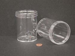  8 oz.   70 400 Clear  Regular Wall  Plastic   Jar