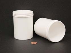  8 oz.   70 400 White  Regular Wall  Plastic   Jar
