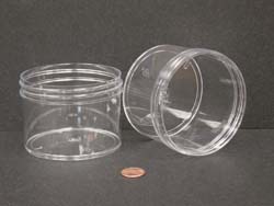  8 oz.   89 400 Clear  Regular Wall  Plastic   Jar