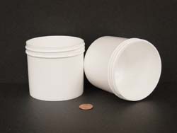  12 oz.   89 400 White  Regular Wall  Plastic   Jar