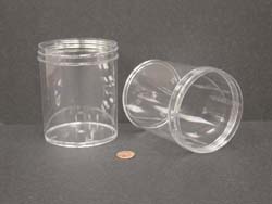  16 oz.   89 400 Clear  Regular Wall  Plastic   Jar