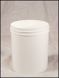  16 oz.   89 400 White  Regular Wall  Plastic   Jar