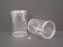  20 oz.   89 400 Clear  Regular Wall  Plastic   Jar