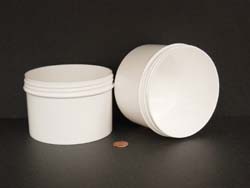  24 oz.   120 400 White  Regular Wall  Plastic   Jar
