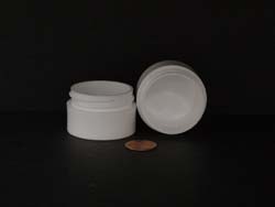  1/2 oz.   43 400 White  Thick Wall  Plastic   Jar