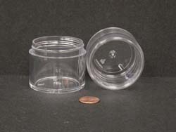  2 oz.   53 400 Clear  Thick Wall  Plastic   Jar