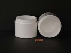  2 oz.   53 400 White  Thick Wall  Plastic   Jar