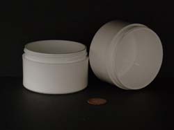  3 oz.   70 400 White  Thickwall  Plastic   Jar