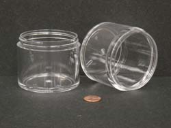  4 oz.   70 400 Clear  Thick Wall  Plastic   Jar