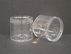  12 oz.   89 400 Clear  Thick Wall  Plastic   Jar
