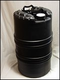 15 Gallon. 20 410 Black Round Plastic Drum