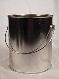 1 Gallon. 20 410 Silver Paint Tin Can With Lid and Bail