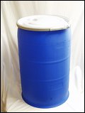  30 Gallon   Open Head Blue  Round  Plastic   Drum