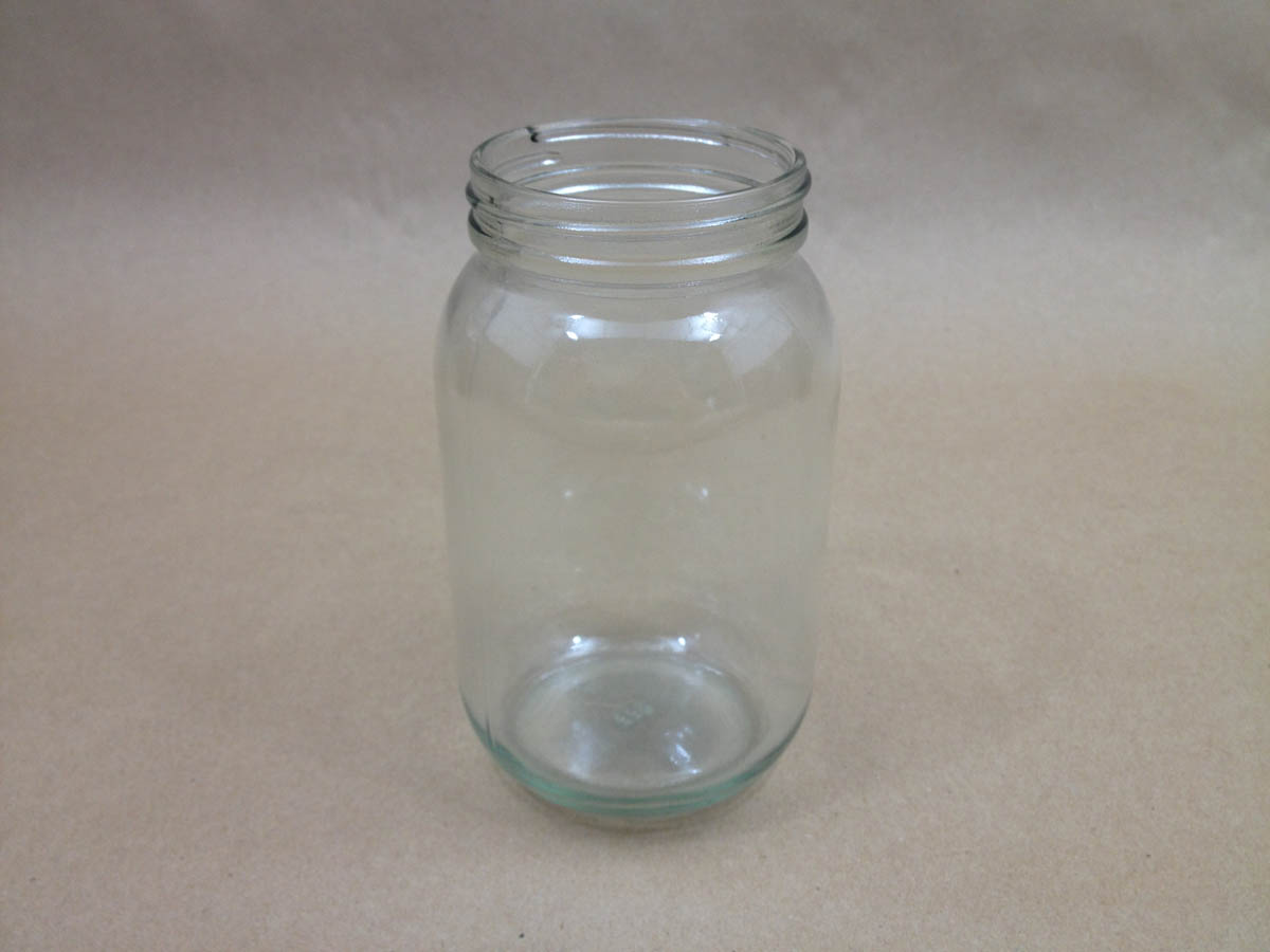  16 oz.   63 400 Flint/Clear  Round  Glass   Jar