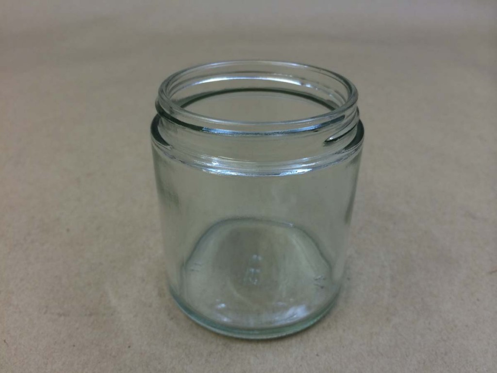  4 oz.   58 400 Flint/Clear  Straight Sided Round  Glass   Jar