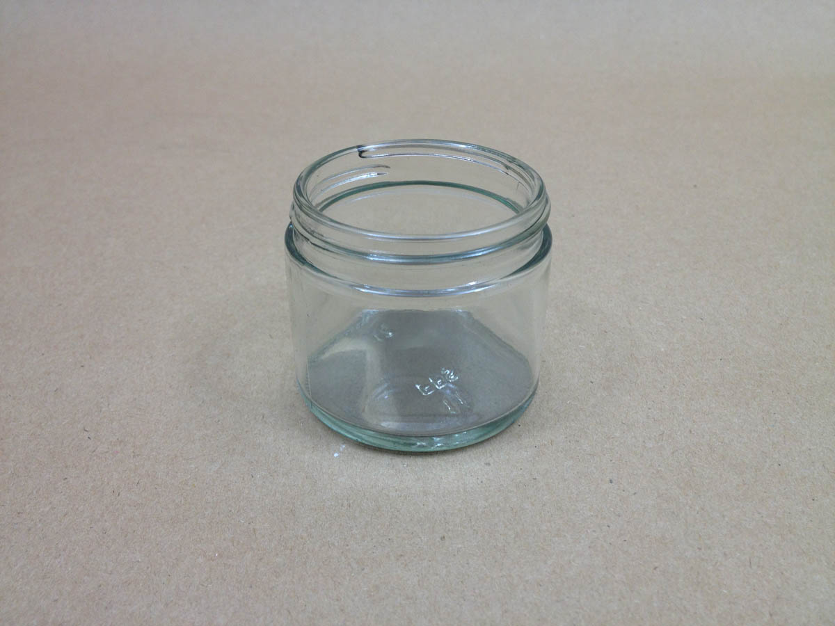  2 oz.   53 400 Flint/Clear  Straight Sided Round  Glass   Jar