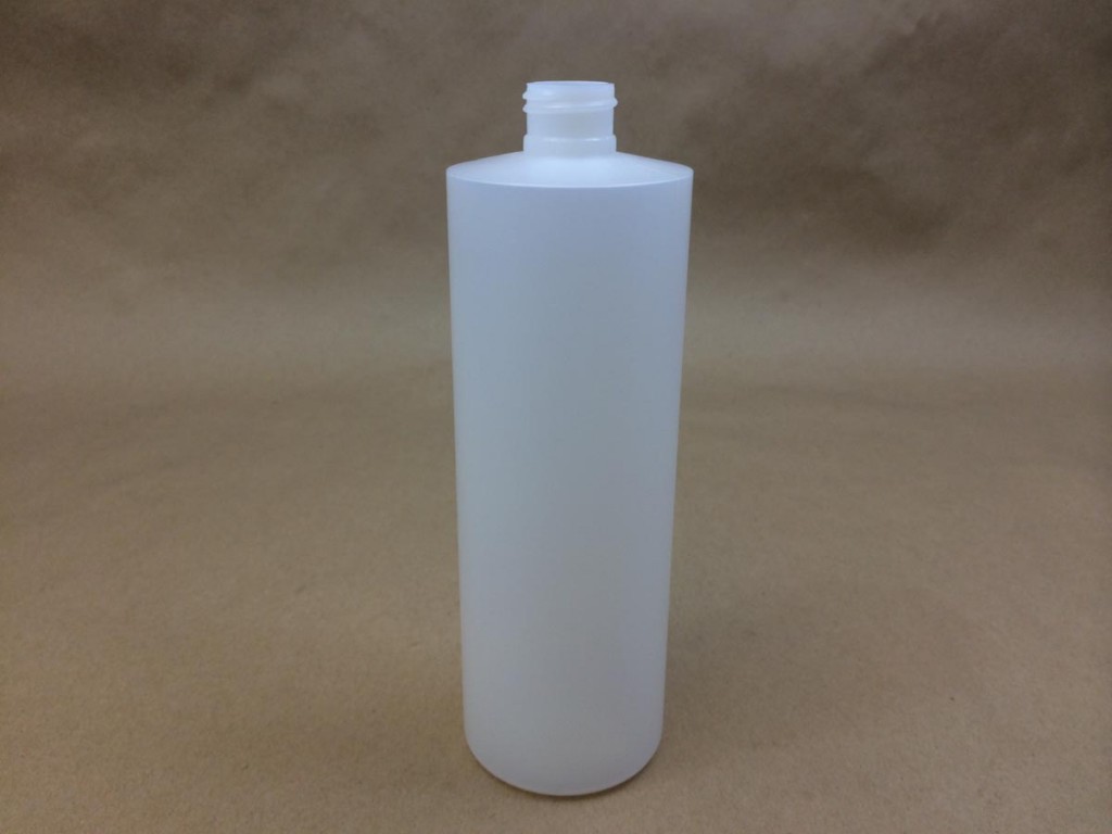  16 oz.   24 410 Natural  Cylinder  Plastic   Bottle