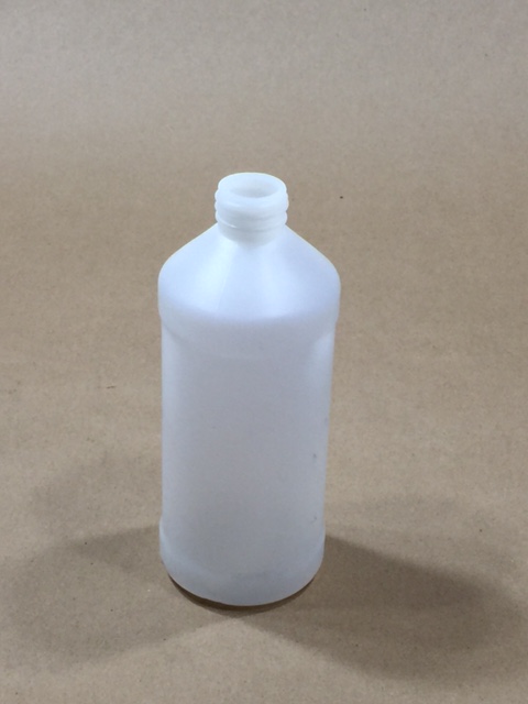  16 oz.   28 410 Natural  Modern Round  Plastic   Bottle