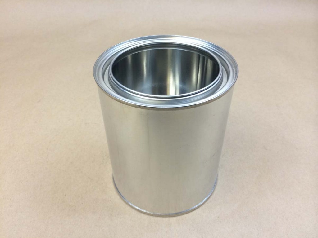  Quart    Silver  Paint  Tin   Can