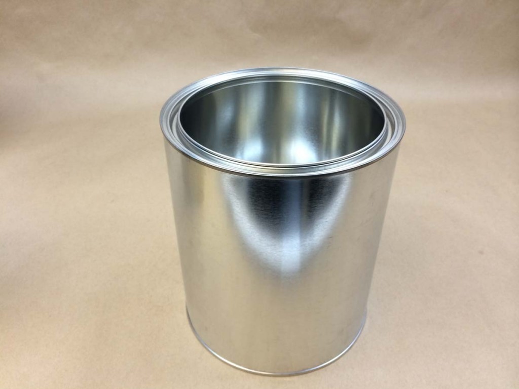  1 Gallon   Open Head Silver  Paint  Tin   Can - No Ears or Bails