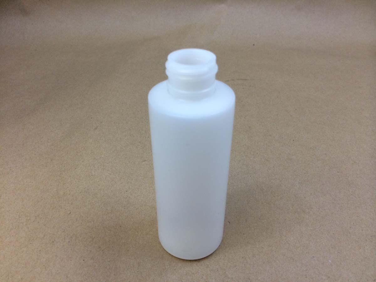  4 oz.   24 410 Natural  Cylinder  Plastic   Bottle
