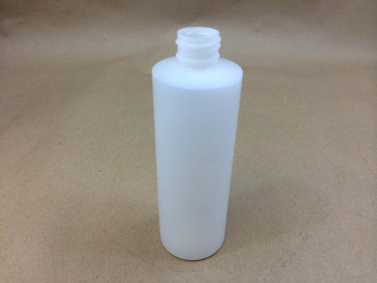  8 oz.   28 410 Natural  Cylinder  Plastic   Bottle