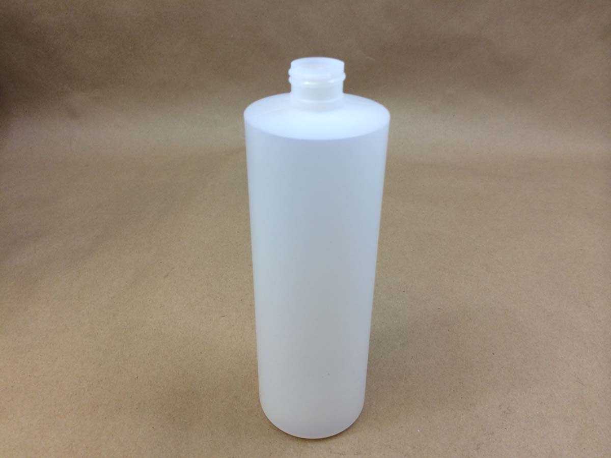  16 oz.   28 410 Natural  Cylinder  Plastic   Bottle