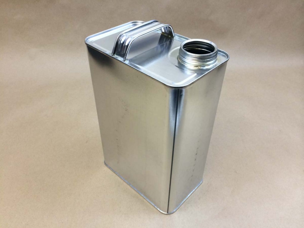  1 Gallon   1.75 Silver  Rectangular  Tin   Can