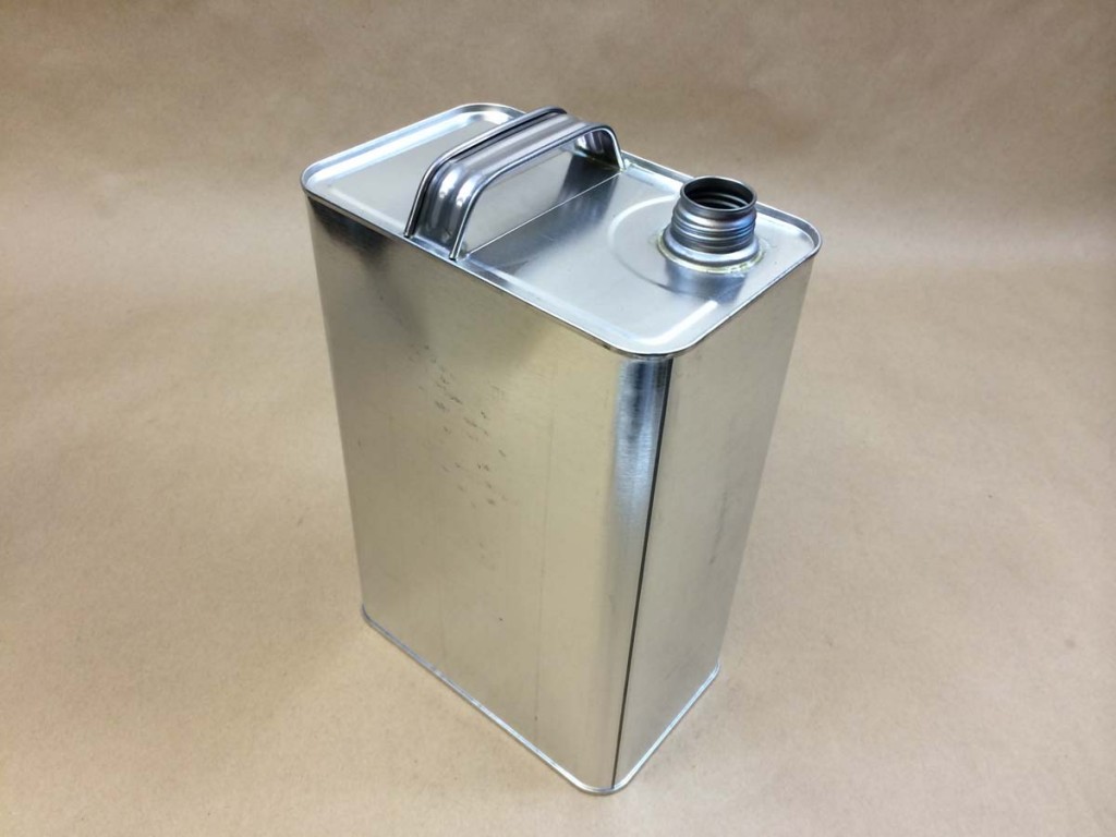  1 Gallon   1-1/8 Beta Silver  Rectangular  Tin   Can