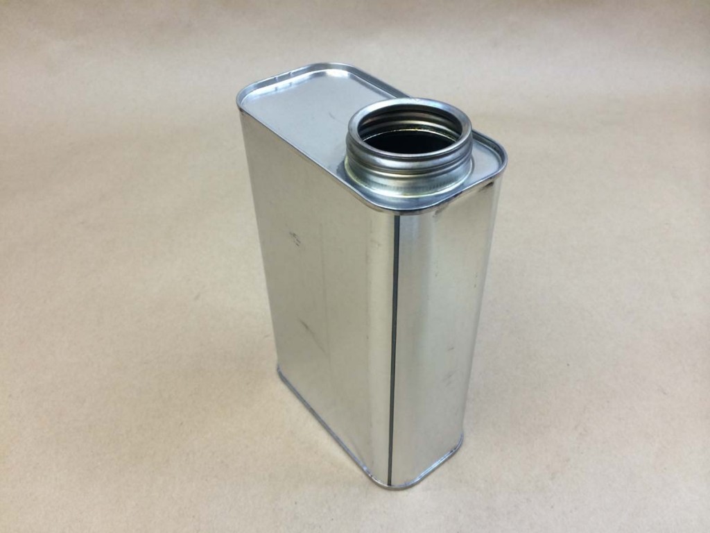 Quart   1.75 Silver  Rectangular  Tin   Can